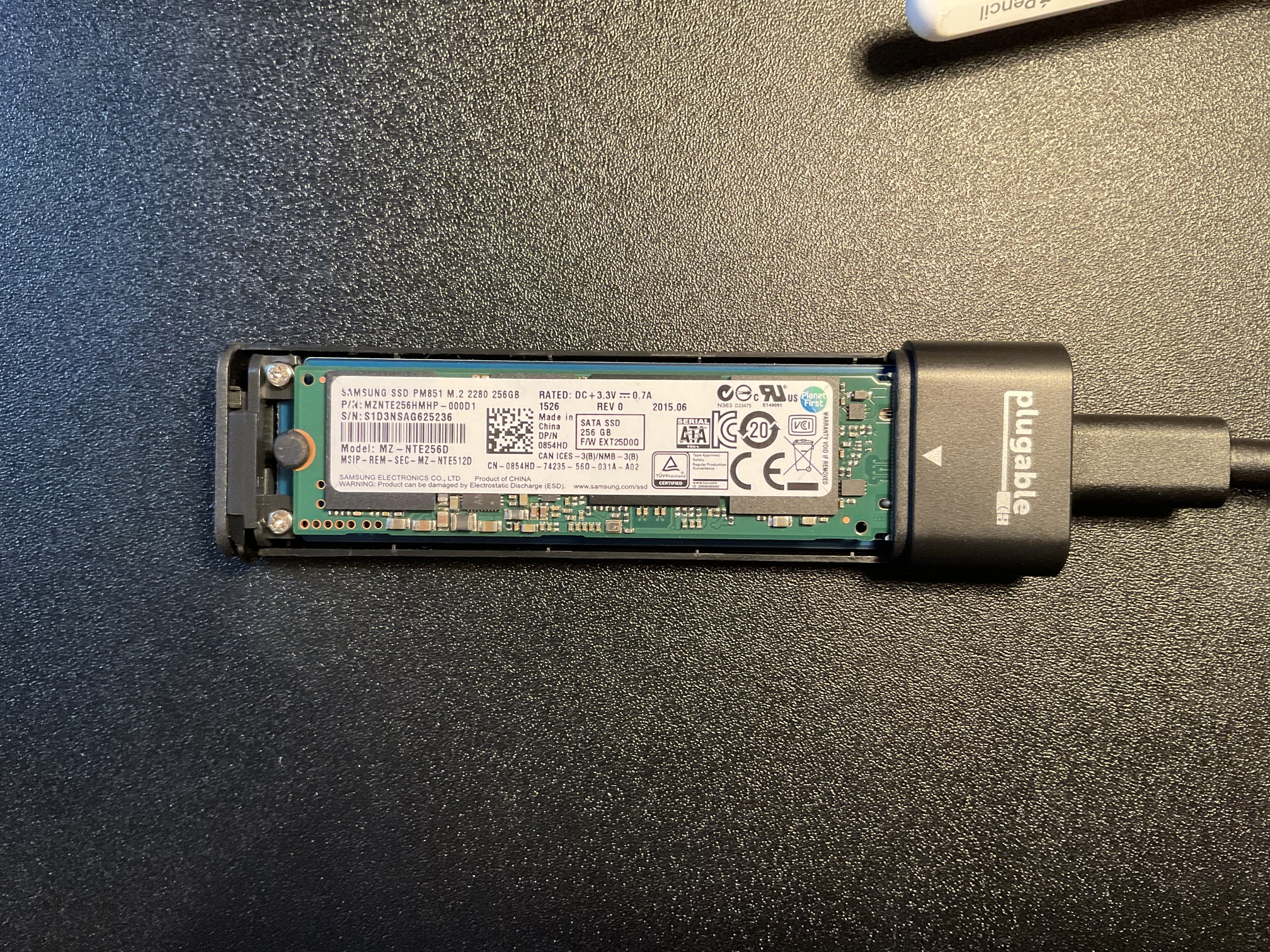 Plugable USB 3.1 Gen 2 NVMe Enclosure - E:\ is not accessible 