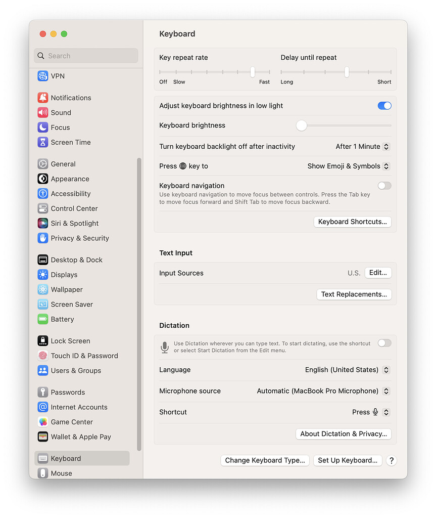 ` key inputs § instead on BTKEY3XL bluetooth keyboard USB Input