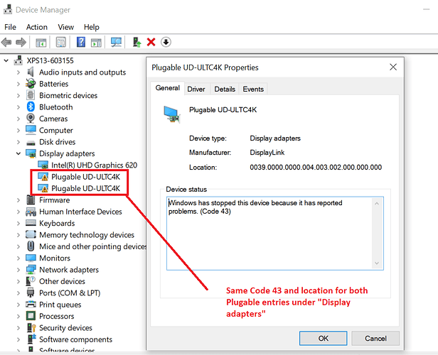 Plugable in Device Manager